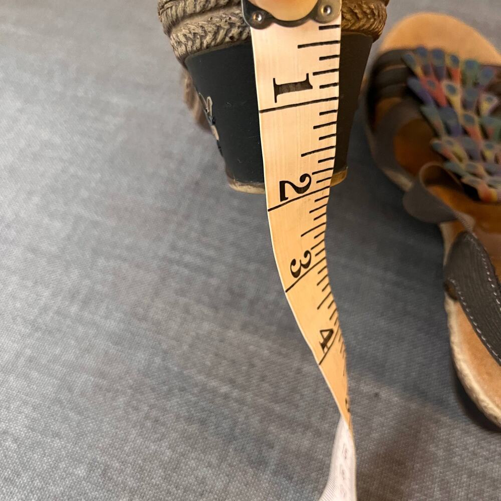 Rieker Sandals Womens Size 37 Brown Multi Color Peacock Boho Festival Wedge Art - Picture 6 of 8